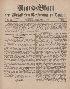 Amts-Blatt der Königlichen Regierung zu Danzig, 19. Juli 1902, Nr. 29