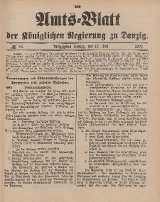 Amts-Blatt der Königlichen Regierung zu Danzig, 12. Juli 1902, Nr. 28