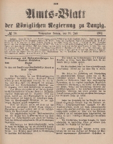 Amts-Blatt der Königlichen Regierung zu Danzig, 26. Juli 1902, Nr. 30