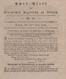 Amts-Blatt der Königlichen Regierung zu Danzig, 23. Juli 1818, Nr. 30