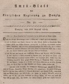 Amts-Blatt der Königlichen Regierung zu Danzig, 6. August 1818, Nr. 32