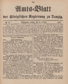 Amts-Blatt der Königlichen Regierung zu Danzig, 18. Oktober 1902, Nr. 42