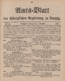 Amts-Blatt der Königlichen Regierung zu Danzig, 1. November 1902, Nr. 44