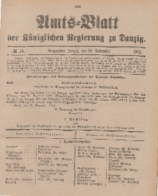 Amts-Blatt der Königlichen Regierung zu Danzig, 15. November 1902, Nr. 46