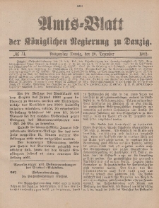 Amts-Blatt der Königlichen Regierung zu Danzig, 20. Dezember 1902, Nr. 51