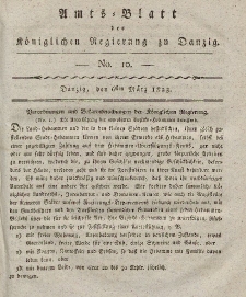 Amts-Blatt der Königlichen Regierung zu Danzig, 6. März 1823, Nr. 10