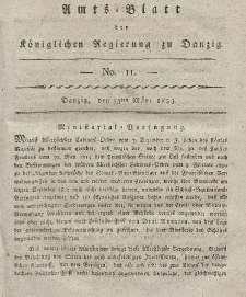 Amts-Blatt der Königlichen Regierung zu Danzig, 13. März 1823, Nr. 11