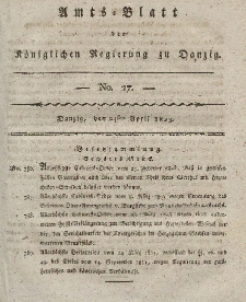 Amts-Blatt der Königlichen Regierung zu Danzig, 24. April 1823, Nr. 17