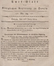 Amts-Blatt der Königlichen Regierung zu Danzig, 12. Juni 1823, Nr. 24