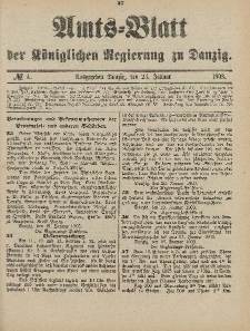 Amts-Blatt der Königlichen Regierung zu Danzig, 24.Januar 1903, Nr. 4