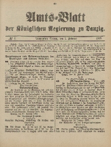 Amts-Blatt der Königlichen Regierung zu Danzig, 7. Februar 1903, Nr. 6