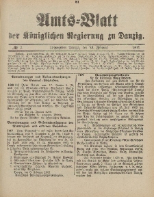 Amts-Blatt der Königlichen Regierung zu Danzig, 28. Februar 1903, Nr. 9