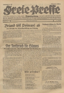 Freie Presse, Nr. 174 Montag 29. Juli 1929 5. Jahrgang