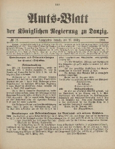 Amts-Blatt der Königlichen Regierung zu Danzig, 21. März 1903, Nr. 12