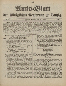 Amts-Blatt der Königlichen Regierung zu Danzig, 16. Mai 1903, Nr. 20