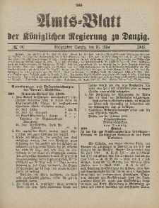Amts-Blatt der Königlichen Regierung zu Danzig, 21. Mai 1903, Nr. 20