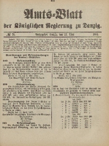 Amts-Blatt der Königlichen Regierung zu Danzig, 23. Mai 1903, Nr. 21