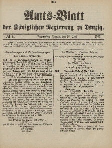 Amts-Blatt der Königlichen Regierung zu Danzig, 13. Juni 1903, Nr. 24