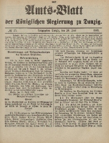 Amts-Blatt der Königlichen Regierung zu Danzig, 20. Juni 1903, Nr. 25