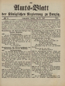 Amts-Blatt der Königlichen Regierung zu Danzig, 25. Juli 1903, Nr. 30
