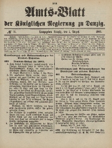 Amts-Blatt der Königlichen Regierung zu Danzig, 1. August 1903, Nr. 31