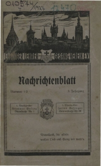 Elbinger Lehrergesangverein. Nachrichtenblatt, Nr. 1/2, Jan./Juni 1927
