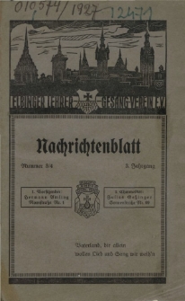Elbinger Lehrergesangverein. Nachrichtenblatt, Nr. 3/4, Juli./Dez.1927