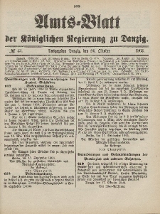 Amts-Blatt der Königlichen Regierung zu Danzig, 24. Oktober 1903, Nr. 43