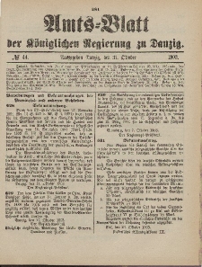 Amts-Blatt der Königlichen Regierung zu Danzig, 31. Oktober 1903, Nr. 44