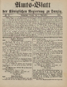 Amts-Blatt der Königlichen Regierung zu Danzig, 7. November 1903, Nr. 45