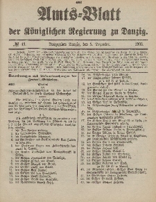 Amts-Blatt der Königlichen Regierung zu Danzig, 5. Dezember 1903, Nr. 49