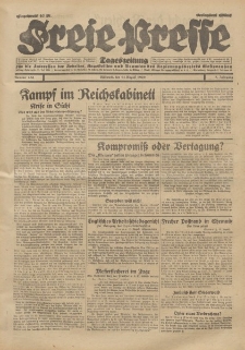 Freie Presse, Nr. 188 Mittwoch 14. August 1929 5. Jahrgang