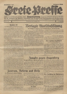 Freie Presse, Nr. 189 Donnerstag 15. August 1929 5. Jahrgang
