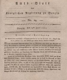 Amts-Blatt der Königlichen Regierung zu Danzig, 14. Juni 1821, Nr. 24