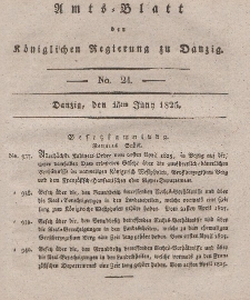 Amts-Blatt der Königlichen Regierung zu Danzig, 15. Juni 1825, Nr. 24