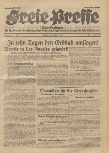 Freie Presse, Nr. 199 Dienstag 27. August 1929 5. Jahrgang