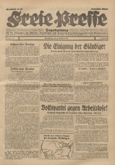 Freie Presse, Nr. 201 Donnerstag 29. August 1929 5. Jahrgang