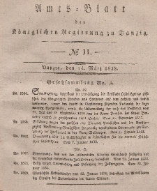 Amts-Blatt der Königlichen Regierung zu Danzig, 14. März 1838, Nr. 11