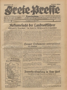 Freie Presse, Nr. 203 Sonnabend 31. August 1929 5. Jahrgang