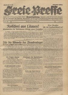 Freie Presse, Nr. 205 Dienstag 3. September 1929 5. Jahrgang