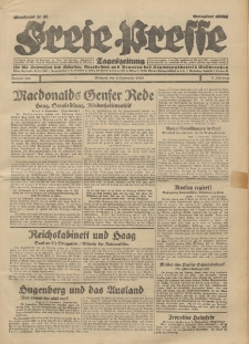 Freie Presse, Nr. 206 Mittwoch 4. September 1929 5. Jahrgang
