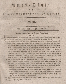 Amts-Blatt der Königlichen Regierung zu Danzig, 22. Mai 1839, Nr. 21