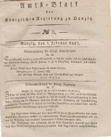 Amts-Blatt der Königlichen Regierung zu Danzig, 1. Februar 1837, Nr. 5