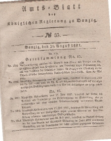 Amts-Blatt der Königlichen Regierung zu Danzig, 30. August 1837, Nr. 35