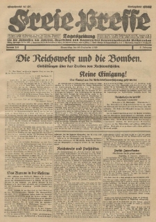 Freie Presse, Nr. 219 Donnerstag 19. September 1929 5. Jahrgang