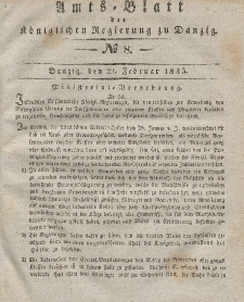 Amts-Blatt der Königlichen Regierung zu Danzig, 20. Februar 1833, Nr. 8
