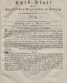 Amts-Blatt der Königlichen Regierung zu Danzig, 20. März 1833, Nr. 12