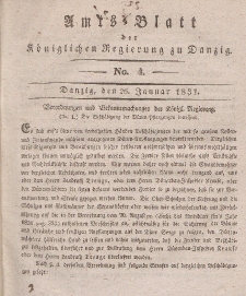 Amts-Blatt der Königlichen Regierung zu Danzig, 26. Januar 1831, Nr. 4