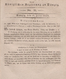 Amts-Blatt der Königlichen Regierung zu Danzig, 29. Juni 1831, Nr. 26