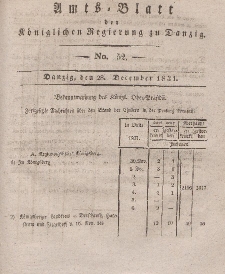 Amts-Blatt der Königlichen Regierung zu Danzig, 28. Dezember 1831, Nr. 52